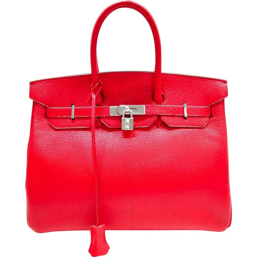 7806998BJ (X6) Hermes Hand Bag Birkin Red Leather